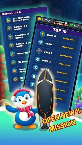 Dream Penguin: Free Surf Game screenshot
