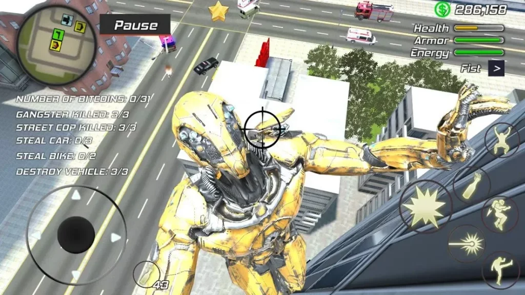 Super Crime Steel War Hero Iron Flying Mech Robot screenshot