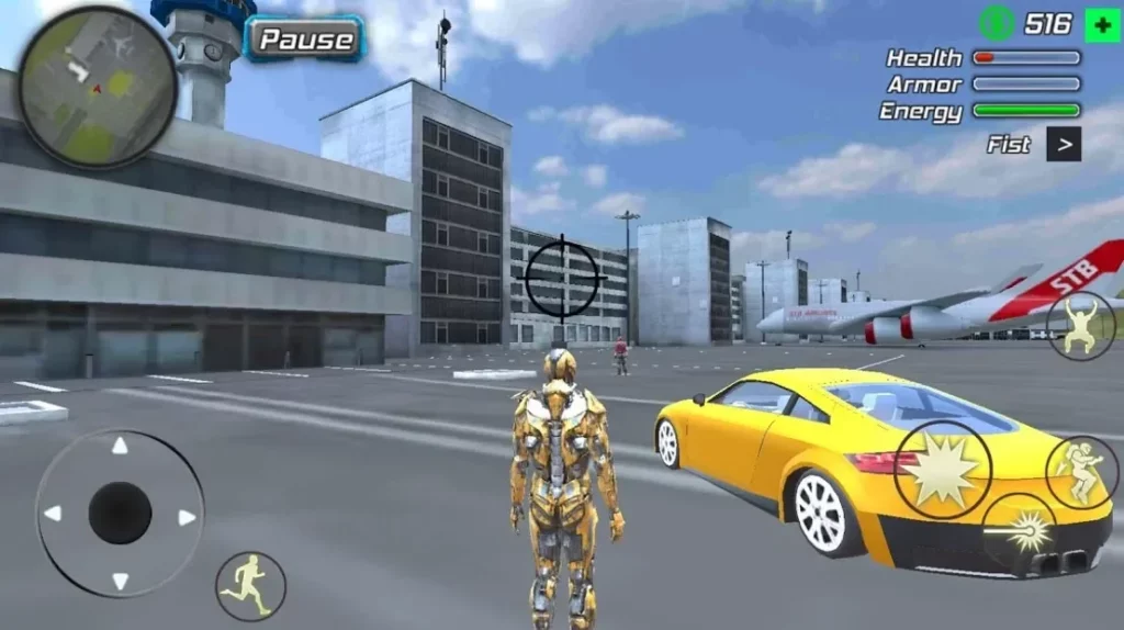 Super Crime Steel War Hero Iron Flying Mech Robot screenshot