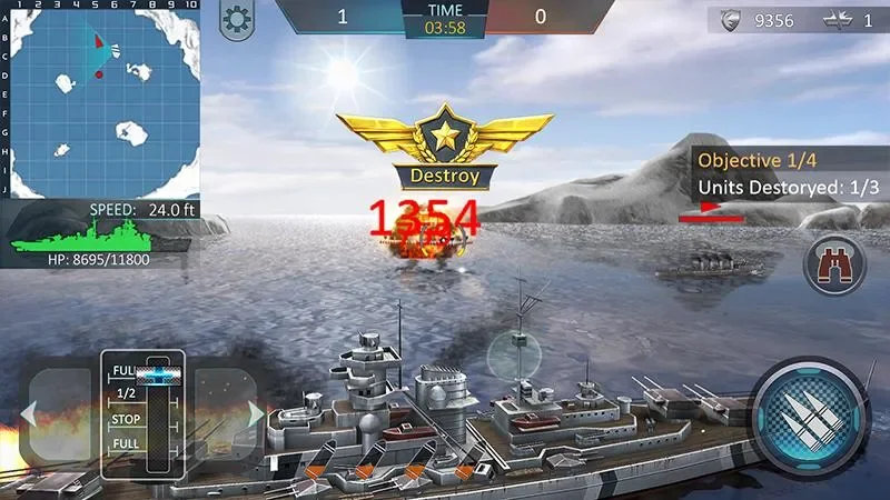 Атака военных кораблей 3D screenshot