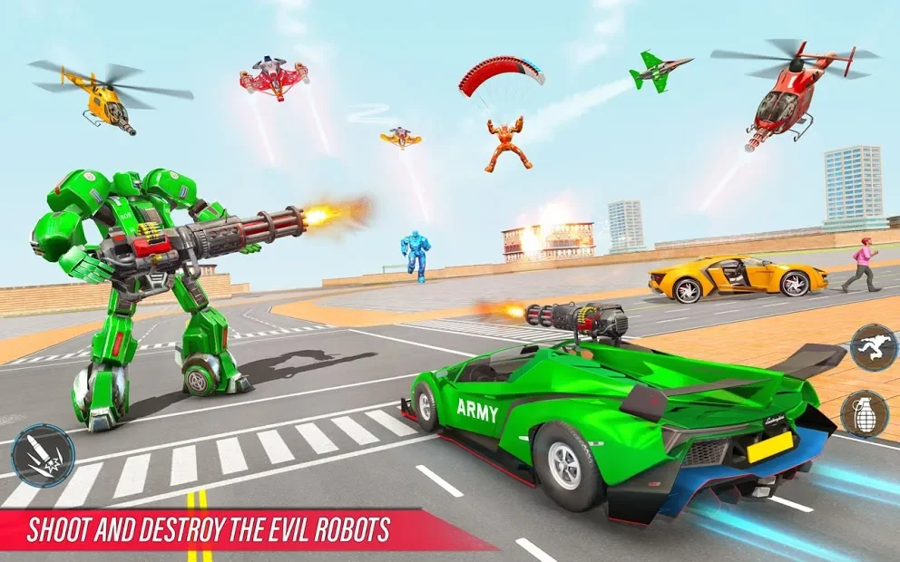Армейский автобус робот автомобиль игра 2021 screenshot