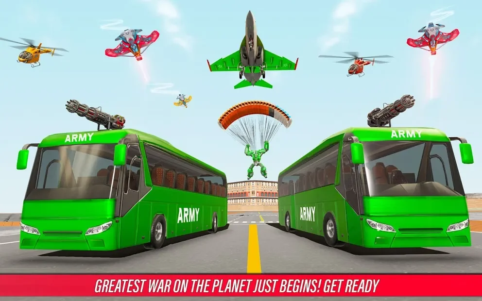 Армейский автобус робот автомобиль игра 2021 screenshot