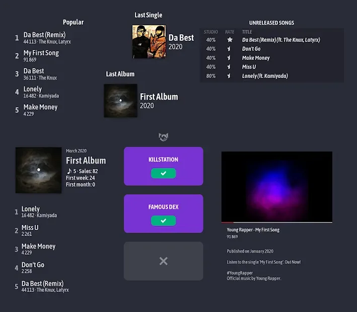 Rapper Simulator - Rap career game, rap life screenshot