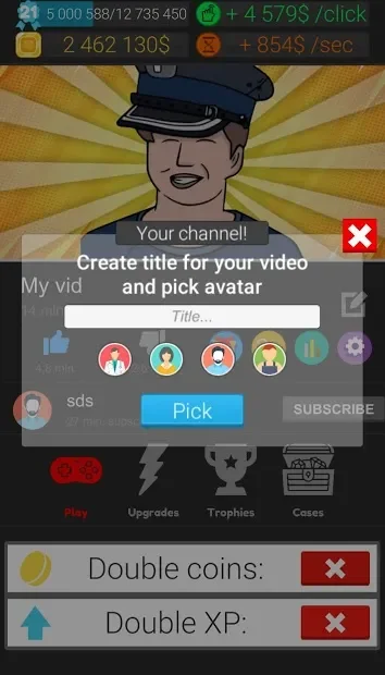 Jutub Clicker - Tuber Tycoon screenshot