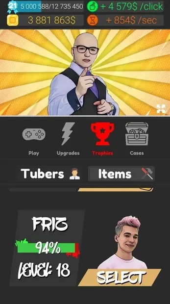 Jutub Clicker - Tuber Tycoon screenshot