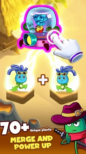 Zombie Defense - Plants War - Merge idle games screenshot