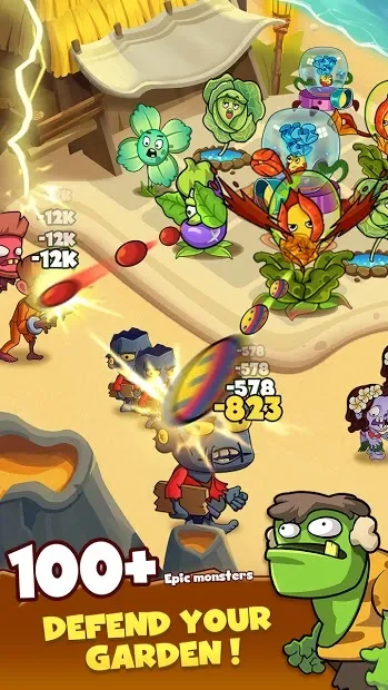 Zombie Defense - Plants War - Merge idle games screenshot