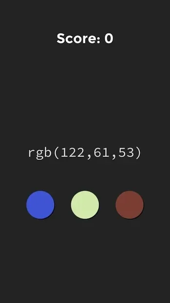 RGB Infinite Guessing Design Game: Guess the color screenshot