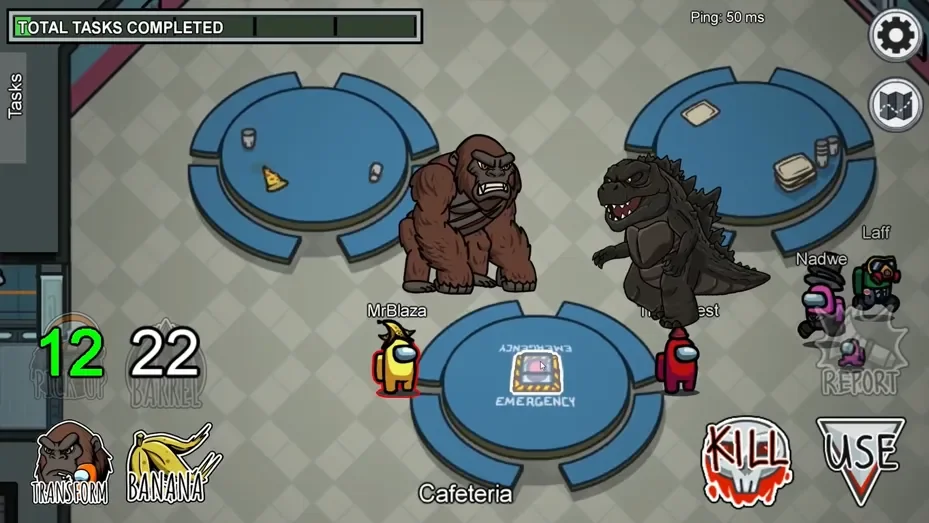 Godzilla Vs Kong Imposter Role Mod In Among Us screenshot