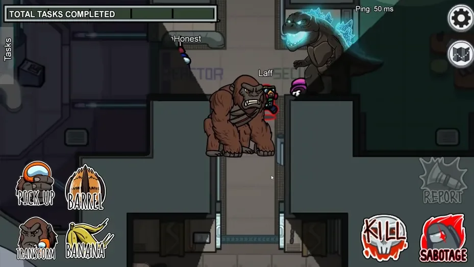 Godzilla Vs Kong Imposter Role Mod In Among Us screenshot