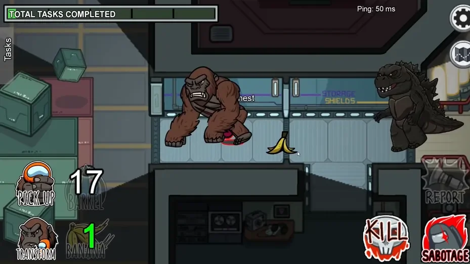 Godzilla Vs Kong Imposter Role Mod In Among Us screenshot