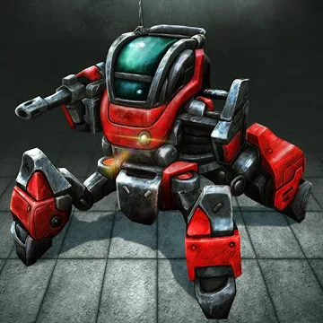 Robot Warrior: Top-down shooter. Offline game icon