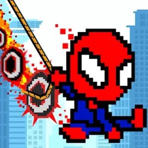 Rope Pixel Master - Rescue Hero Academy icon