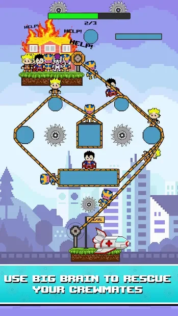 Rope Pixel Master - Rescue Hero Academy screenshot