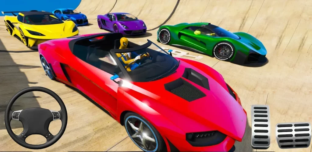 Superhero Car Stunts - Racing Car Games screenshot
