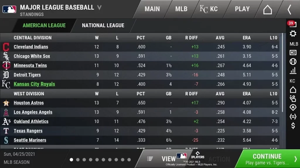 OOTP Baseball Go! screenshot