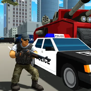 Grand Gangster City: Pixel 3D Gun Crime Game icon
