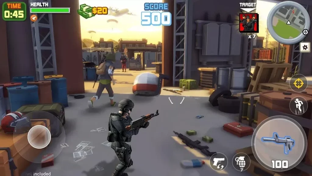 Grand Gangster City: Pixel 3D Gun Crime Game screenshot