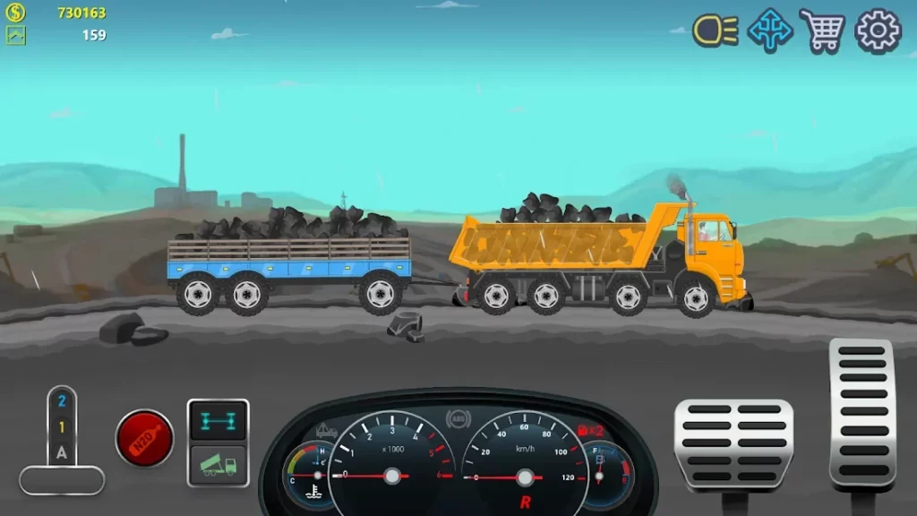 Дальнобойщики 2D грузовик симулятор screenshot