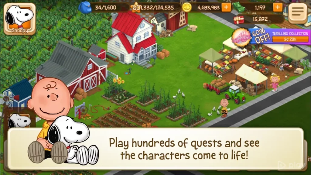 Snoopy's Town Tale CityBuilder screenshot