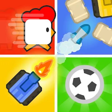 Игры на двоих троих 4 игрока - змея,танки,Футбол icon