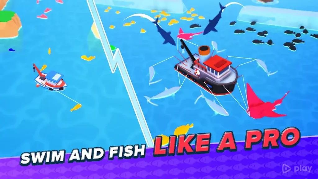 Fish idle: hooked tycoon. Your own fishing boat screenshot