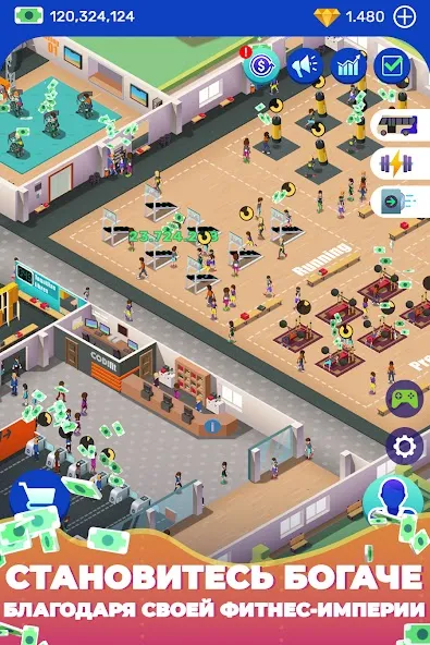 Idle Fitness Gym Tycoon - Workout Simulator Game screenshot