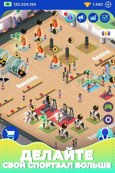 Idle Fitness Gym Tycoon - Workout Simulator Game screenshot