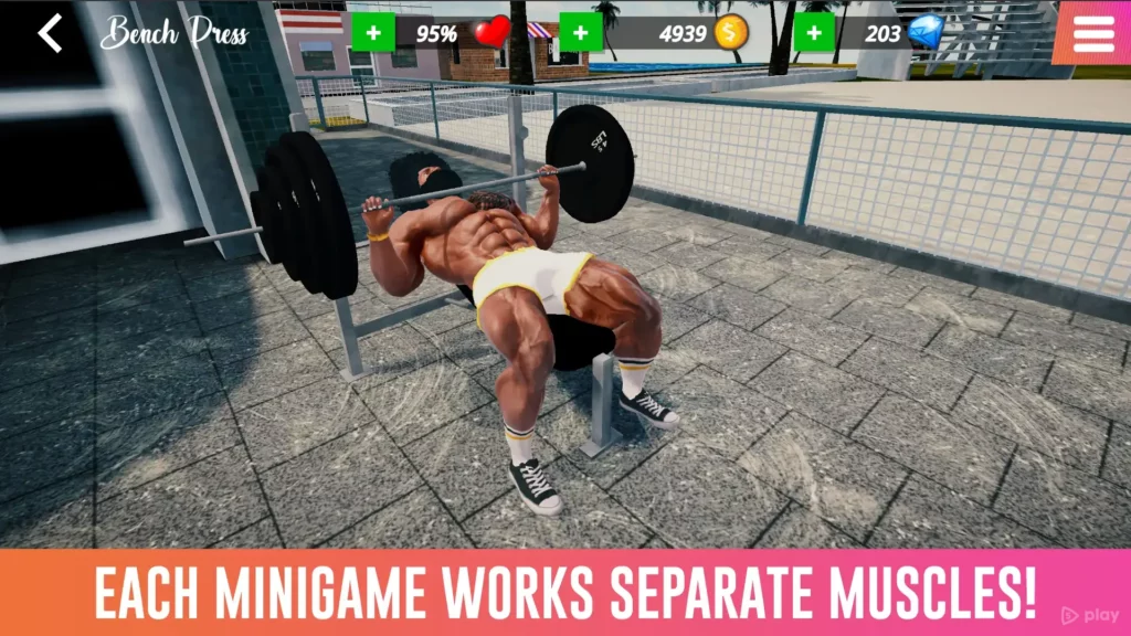 Iron Muscle - Be the champion игра бодибилдинг screenshot