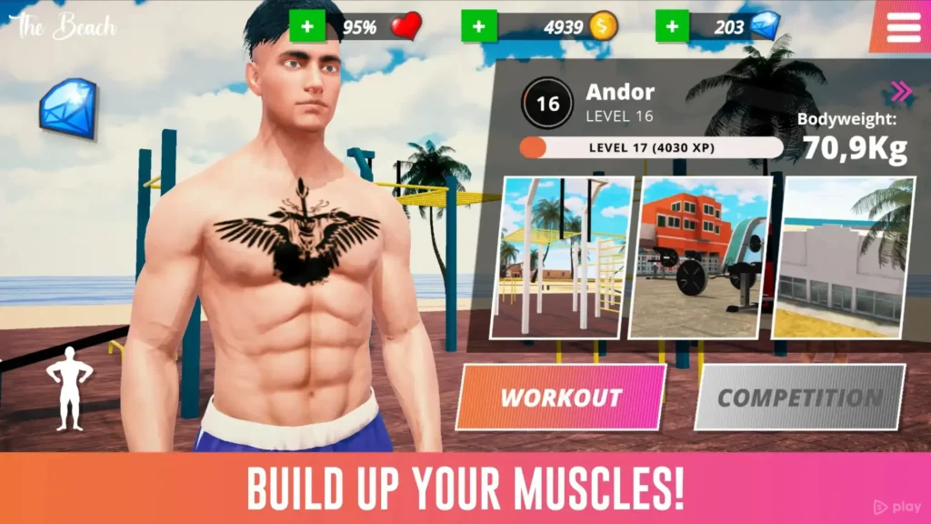 Iron Muscle - Be the champion игра бодибилдинг screenshot